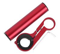 Senrusa Staffa di estensione per manubrio della bici Prolunga multifunzione da 10 cm Luce per bici Torcia Clip di supporto Attrezzatura da ciclismo (Rosso)