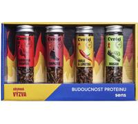 Sens - Grilli arrostiti croccanti, set regalo, caldo, 4 x 20 g