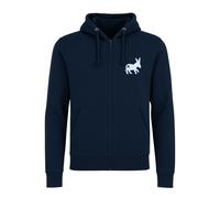 Sensa Cunisiun Maglia Hoodie Full-Zip Donna Navy Blue/White S