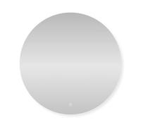 SensaHome - Specchio da Parete Rotondo con LED Touch - Specchio da Bagno Senza Cornice - Dimmerabile - Luce Fredda - 80 cm