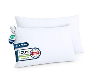 Sensalou Federa Impermeabile 40x80 cm - Set da 2 - Protezione Antiacaro e Antisudore - Copricuscino Traspirante e Silenzioso - Lavabile in Lavatrice - Morbida e Durevole per Letto e Hotel