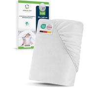 Sensalou Set 2 Coprimaterasso Impermeabili 70 x 140 cm, Lenzuola con Angoli Frotte Morbide e Traspiranti, Salva Materasso Silenzioso Dermatext e Oeko Tex, Lavabili 95 Gradi, per Bambini e Viaggio