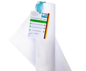 Sensalux Light Rotolo tovaglia in tessuto non tessuto, lunghezza 25 m, colore a scelta, 1,10 m x 25 m, ideale per feste, party, compleanni bianco