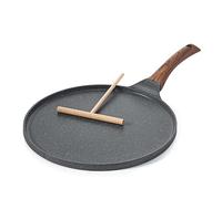 SENSARTE Padelle per Crepe 30cm Con Rivestimento Antiaderente In Granito, Crepiera con Distributore di Impasti, Per Ogni Piano Cottura Incluso l'Induzione