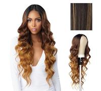 Sensationnel Butta Lace Hhm - Parrucca Ocean Wave, 76,2 cm, capelli umani, extra larga, riga da 12,7 cm, attaccatura dei capelli prepizzata, senza colla, con pizzo (oro balayage)