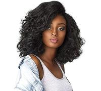 Sensationnel Curls Kinks & CO IW Top Lady (1B) Mezza parrucca per tutti i tipi di riccioli da 3B a 4C, riccioli istantanei, nero