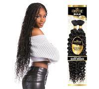 Sensationnel Intrecciatura all'ingrosso Impero - Trecce di capelli umani ondulati d'acqua da 55,9 cm per scatola boho senza nodi o stili di onde sciolte ricci (1 JETBLACK)