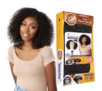 Sensationnel Parrucca Kinksandco Kinkyedges Kinkyedge, 40,6 cm, 43 x 15,2 cm, pizzo frontale con bordo naturale Kinkytexture, attaccatura dei capelli per texture naturali da 3C a 4C (TH2/30)