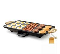 SENSCHEF CookSimple, piastra elettrica per tutti i giorni, 50,8 x 30,5 cm, con riscaldamento uniforme da 1700 W e superficie antiaderente in granito ILAG, grande piastra piatta, perfetta per i pasti