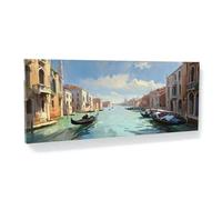 Sense Canvas Stampa artistica su tela con gondole europee a Venezia, decorazione per la casa, poster grande 40 x 16 / 1,9 cm