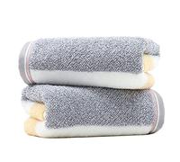 sense gnosis Set di 2 asciugamani a righe gialle e grigie, ultra morbidi, 100% cotone, assorbenti, decorativi, per bagno, 33 x 73,7 cm