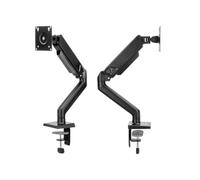 SENSE7 HANG, Supporto Monitor da Scrivania 17"-32", Braccio Monitor Regolabile con Estensione di 450 mm, Compatibile VESA 75x75 e 100x100, Fino a 9 kg, Gestione Cavi, Montaggio a Morsetto o Foratura