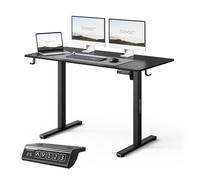 SENSE7 Nojo Light Scrivania Elettrica Nera 120x60cm, Regolabile in Altezza 72-118cm - Scrivania Moderna per Gaming e Ufficio con Memoria e Motore Silenzioso