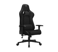 SENSE7 Poltrona da gioco Spellcaster, ergonomico con cuscini lombari regolabili, inclinazione regolabile, sedia da gioco con oscillazione, sedia da ufficio in tessuto 150kg, sedia PC nera-rossa