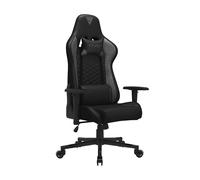 SENSE7 Poltrona da gioco Spellcaster, ergonomico con cuscini lombari regolabili, inclinazione regolabile, sedia da gioco con oscillazione, sedia da ufficio in tessuto 150kg, sedia PC nera-blu