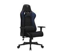 SENSE7 Poltrona da gioco Spellcaster, ergonomico con cuscini lombari regolabili, inclinazione regolabile, sedia da gioco con oscillazione, sedia da ufficio in tessuto 150kg, sedia PC nera-grigia