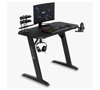 SENSE7 Scrivania Nomad Classic, tavolo gaming 100x50 con gancio per cuffie, porta bevande, supporto controller e superficie in fibra di carbonio, Ergonomico e ideale per il gaming
