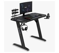 SENSE7 Scrivania Nomad Cybernetic, tavolo gaming 120x60 con gancio per cuffie, porta bevande, supporto controller e superficie in fibra di carbonio, Ergonomico e ideale per il gaming