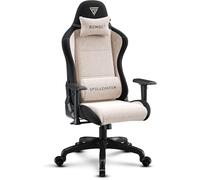 SENSE7 Sedia Gaming da Ufficio Studio Braccioli 1D Inclinazione 160° | Beige-black , supporto lombare , altezza regolabile , comfort ergonomica per PC scrivania ufficio e casa ,schiuma traspirante