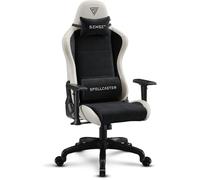 SENSE7 Sedia Gaming da Ufficio Studio Braccioli 1D Inclinazione 160° | Beige-black , supporto lombare , altezza regolabile , comfort ergonomica per PC scrivania ufficio e casa ,schiuma traspirante