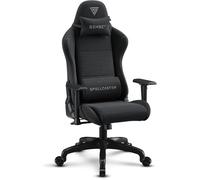 SENSE7 Sedia Gaming da Ufficio Studio Braccioli 1D Inclinazione 160° | Nero , supporto lombare , altezza regolabile , comfort ergonomica per PC scrivania ufficio e casa ,schiuma traspirante