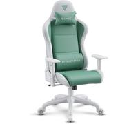 SENSE7 Sedia Gaming da Ufficio Studio Braccioli 1D Inclinazione 160° | White-green , supporto lombare , altezza regolabile , comfort ergonomica per PC scrivania ufficio e casa ,schiuma traspirante
