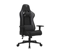 SENSE7 Poltrona da gioco Spellcaster, ergonomico con cuscini lombari regolabili, inclinazione regolabile, sedia da gioco con oscillazione, sedia da ufficio in tessuto 150kg, sedia PC nera
