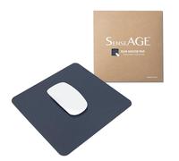 SenseAGE Tappetino per mouse sottile per casa/ufficio, per computer portatile e desktop, tessuto senza cuciture, base antiscivolo, compatibile con mouse laser e ottico, 22 x 22 cm, blu