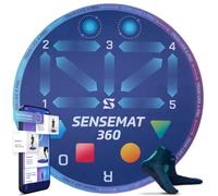 SenseBall - SenseMat 360 - Tappetino per allenamento calcio cognitivo e gioco di gambe - Metodo CogiTraining con applicazione inclusa (120 x 120 cm)