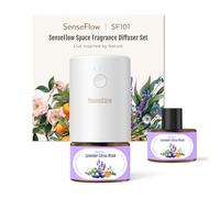 SenseFlow Diffusore di Oli Essenziali SF101 Pro Ultrasuoni Senza Acqua Profumatore per Ambienti, 100% Vegetale, Aroma fino a 120 Giorni, LED, Ideale per Casa, Hotel e Studio - Lavender Citrus Musk
