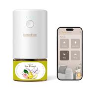 SenseFlow Diffusore di Oli Essenziali Wi-Fi SF101S PRO - Ultrasuoni Senza Acqua Profumatore per Ambienti, 100% Vegetale, Aroma 120 Giorni, LED, Ideale per Casa, Hotel e Studio -Pera e Fresia
