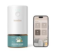 SenseFlow Diffusore di Oli Essenziali Wi-Fi SF101S - Ultrasuoni Senza Acqua Profumatore per Ambienti, 100% Vegetale, Aroma 120 Giorni, LED, Ideale per Casa, Hotel e Studio - Gocce di Gelsomino