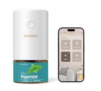 SenseFlow Diffusore di Oli Essenziali Wi-Fi SF101S - Ultrasuoni Senza Acqua Profumatore per Ambienti, 100% Vegetale, Aroma 120 Giorni, Luce LED, Ideale per Casa, Hotel e Studio - Menta Piperita