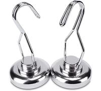 Sensei 2 pezzi Magnete al neodimio con gancio girevole Ø36 x H64 mm, gancio magnetico extra forte Capacità di carico 45 kg