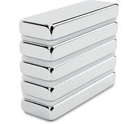 Sensei 5 pezzi Magnete rettangolare al neodimio 30x10x4 mm, magneti a barra al neodimio extra forti con capacità di carico di 5,4 kg