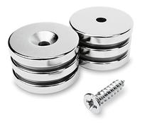Sensei 6 pezzi Magnete con foro svasato al neodimio 25x4 mm con foro per vite, capacità di carico di 9 kg + 6 viti incluse nella confezione
