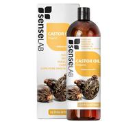 SenseLAB Olio di Ricino Biologico - Olio Vettore Naturale e Puro al 100% Spremuto A Freddo, per la Miscelazione di Oli essenziali - Cura di Capelli, Sopracciglia e Ciglia - Olio Idratante (473 ml)