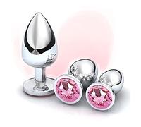 sensensen 3 Pezzi/S M L, B-ütt an-âl PL-ùg, Spina da Allenamento Rotonda in Metallo, Rilassamento Muscolare del Corpo Impermeabile (Rosa)