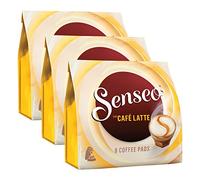 Senseo Café Latte, Nuova Ricetta, Aromatico, 3 Confezioni x 8 Cialde di Caffè
