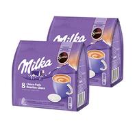 Senseo Milka Choco Pads Set di 2 cialde di Cioccolato, Bevanda di Cacao, cialde di caffè, 2 x 8 cialde/porzioni