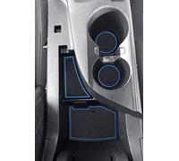 SENSHINE Accessori per Chevy Camaro 2016-2021 2022 Interno Antiscivolo Antipolvere Portabicchieri, Console Centrale Liner Mats, Porta Pocket Liners 9-pc Set (Blue Trim)