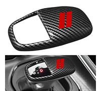 SENSHINE Copertura per pomello del cambio per Dodge Charger Challenger accessori 2015-2023 2024 Durango 2016-2024 inserto decorativo interno guscio protettivo copertura del cambio (rivestimento rosso