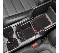 SENSHINE for Honda CR-V CRV Accessories 2020 2021 2022 Cup Holder Insert Center Console Liner Trim Door Packet Mats Non-Slip Anti Dust Premium Custom Interior 20PC Set (Red Trim)