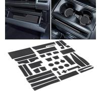 SENSHINE per Ford F150 2021, accessori antiscivolo e antipolvere, con inserto per portabicchieri, per console centrale, rivestimento per portiera, tappetini personalizzati di alta qualità, set da 37