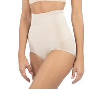SENSI' Slip Donna Modellante Vita Alta Elastico Comfort in Microfibra Traspirante Seamless Senza Cuciture Made in Italy (Naturale)