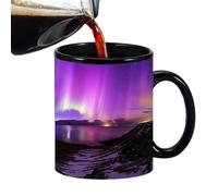 sensibile al cambiamento di calore, rivelatrice a cambiamento di calore, da caffè in ceramica, per il cambio colore del tè freddo, rivelatrice per bevande calde, in ceramica per ragazzi, ragazze, uomi