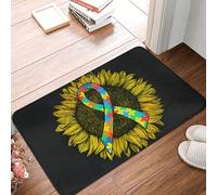 Sensibilizzazione Del Girasole Per L'Autismo Tappetino Da Bagno Antisporco Tappeti D'Ingresso Lavabile Tappeto Ingresso Casa Per Interno Soggiorno Balcone 40X60 Cm