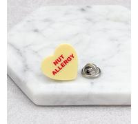 Sensibilizzazione Pin Per Dado Allergia Cuore Spille Distintivi Dadi Arachide