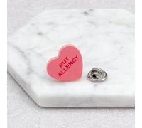 Sensibilizzazione Pin Per Dado Allergia Cuore Spille Distintivi Dadi Arachide