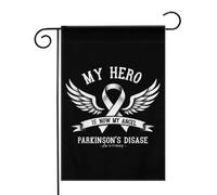 Sensibilizzazione sul Parkinson Il mio eroe ora è il mio angelo 1 Bandiere da Giardino 12,5x18 Pollici - Banner dai Colori Vivaci per Decorazioni Esterne di Giardini e Case - Idee Regalo